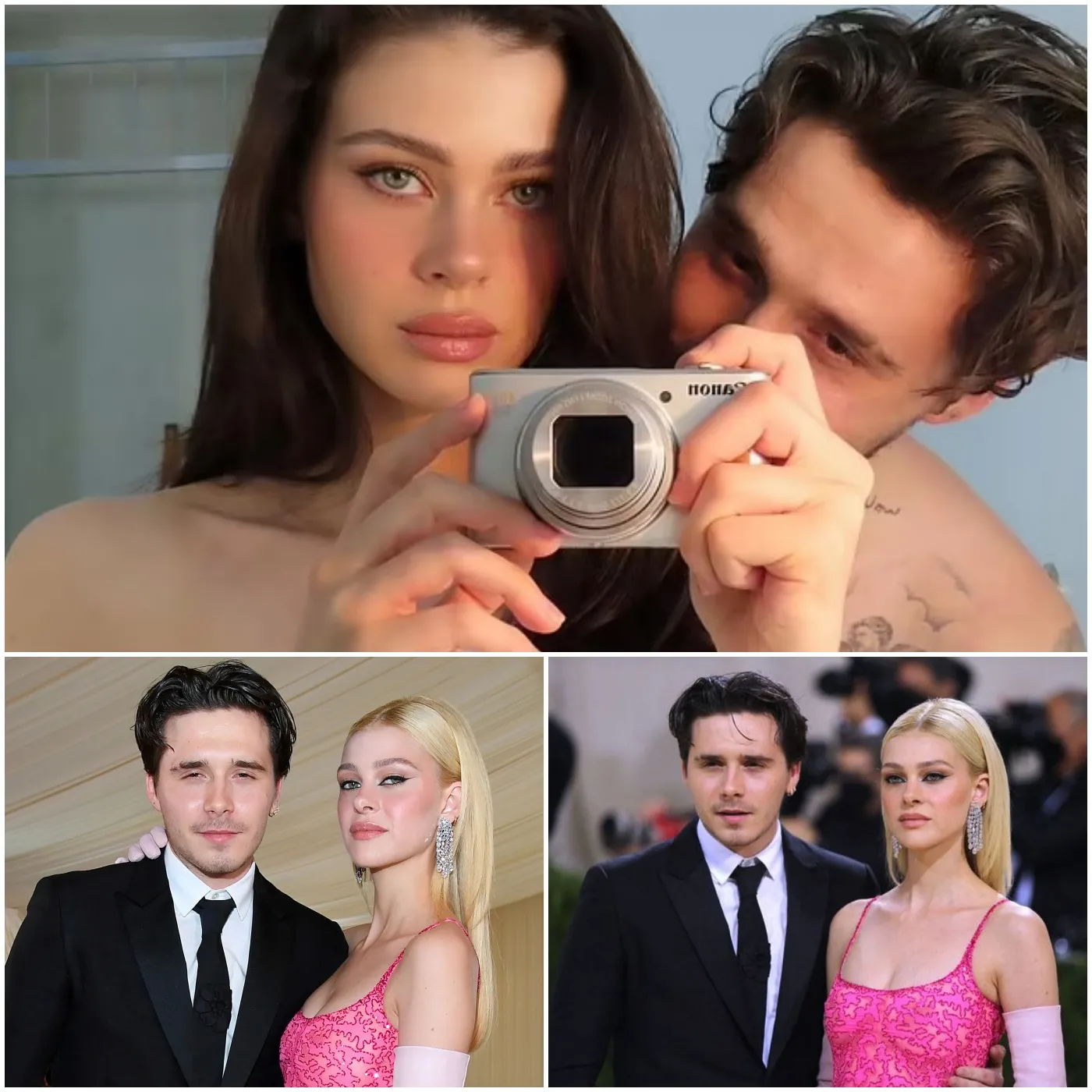 Brooklyn Beckham Goes Shirtless While Nicola Peltz Wraps Up in Bedsheet for Intimate New Year Snaps