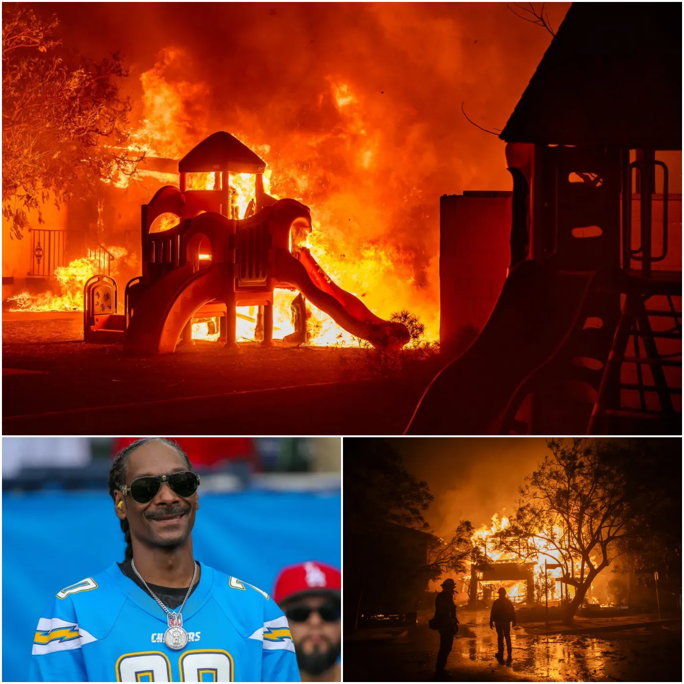 Rapper Snoop Dogg Supports Victims of Wildfires in Southern California