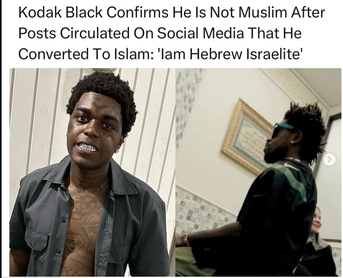 Kodak Black Clears the Air on Conversion Rumors: “I’m a Hebrew Israelite”