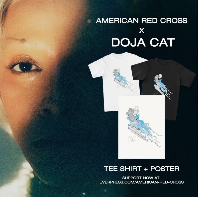 Doja Cat Collaborates with Red Cross for L.A. Wildfires Relief Merch Line