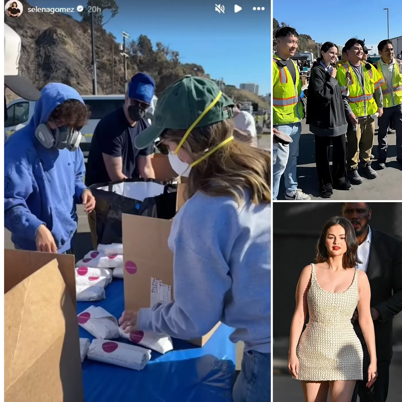 Selena Gomez hands out food to firefighters with Benny Blanco as she is devastated by LA fire tragedy