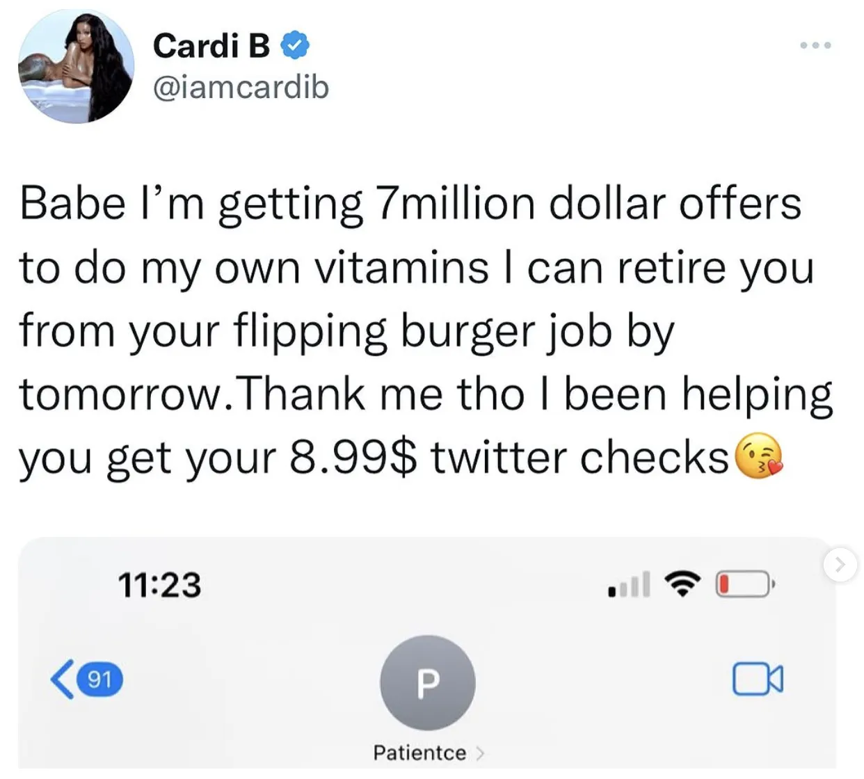 Cardi B Hits Back at ‘TikTok Rapper’ Insult with a $7 Million Offer: ‘I Could Retire You’