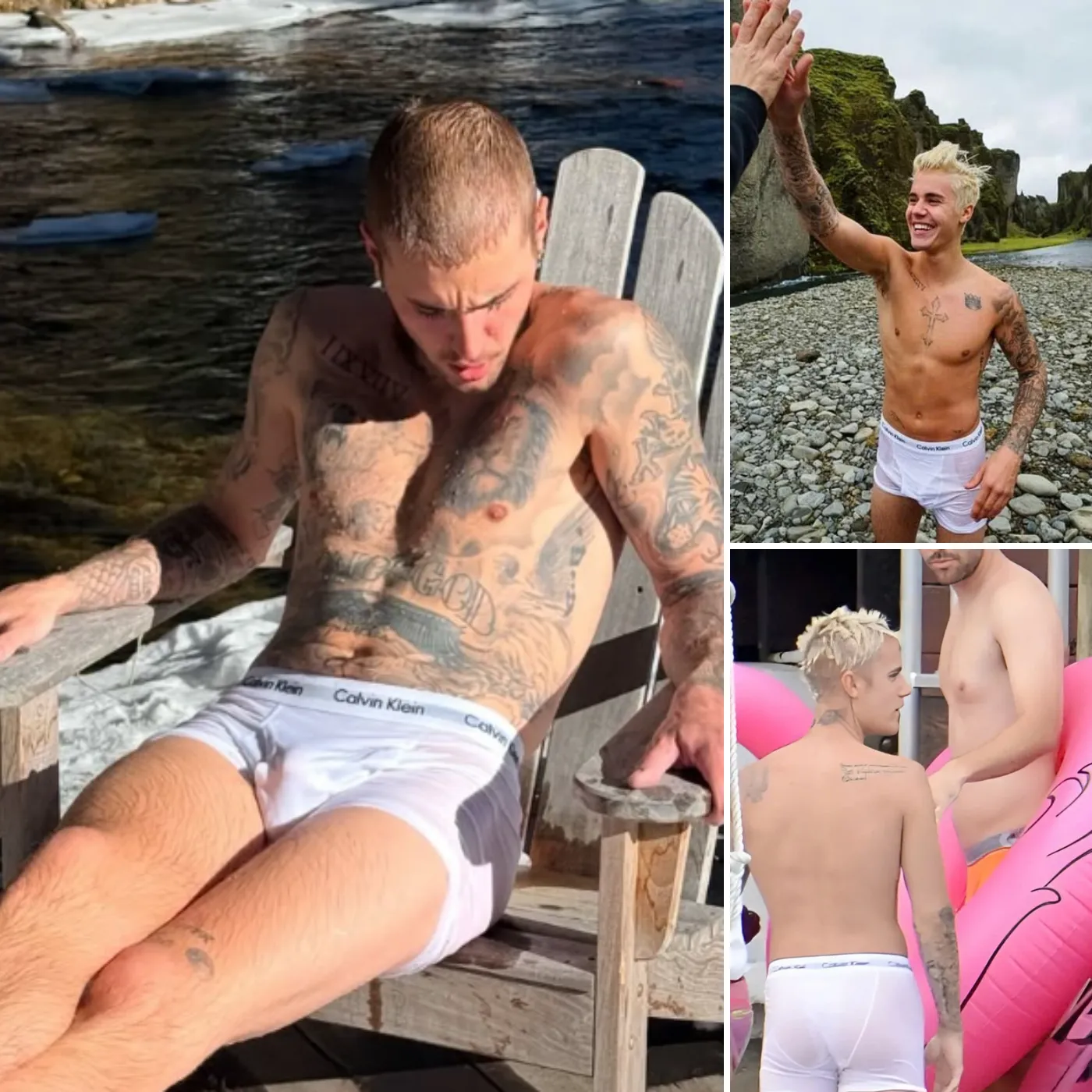 Justin Bieber’s Snowy Underwear Shoot Was Wild—But the Mystery Man Stole the Show!