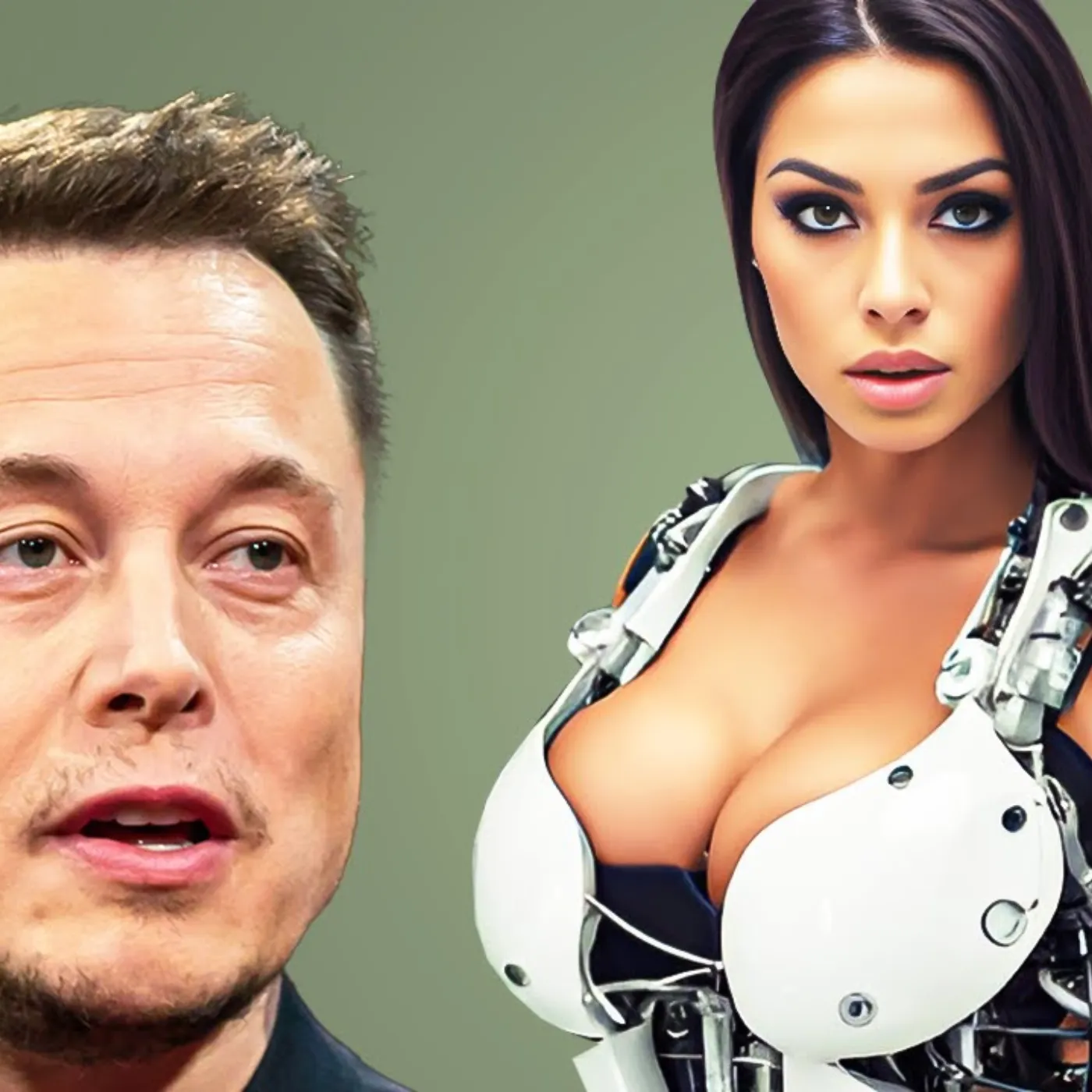 Intimate Photo of Musk and Beautiful Robot Becomes Famous, 'Ideal Type' Looks Like an Actor's Ex-Wife
