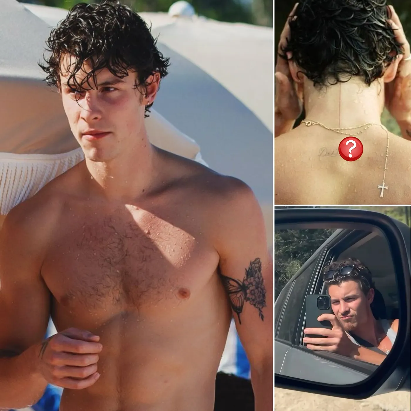 Shawn Mendes Shows Off Beach Body; Fans Spot Girl's Name Tattoo