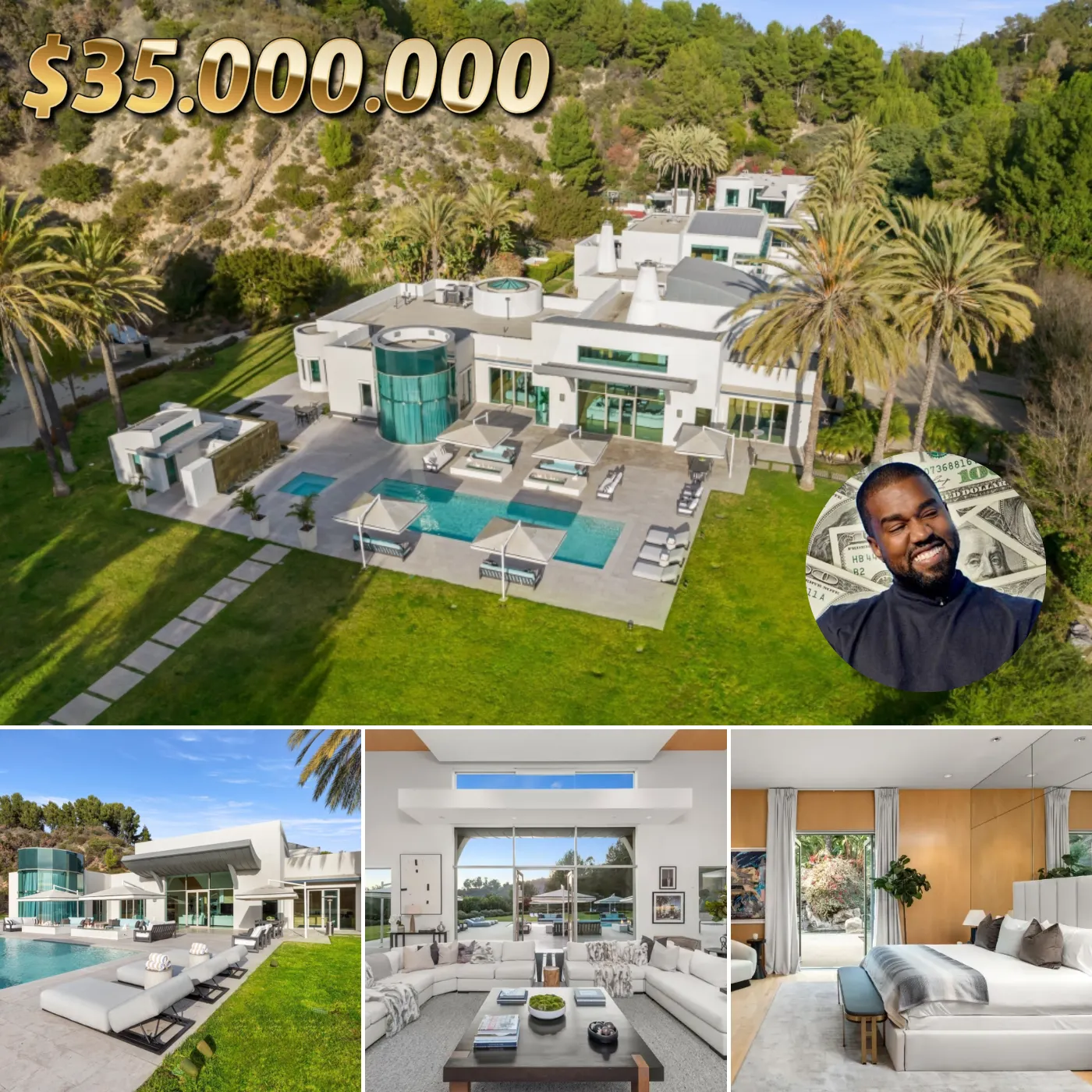Experience the Extravagance of Kanye West's $35 Million Beverly Hills Home