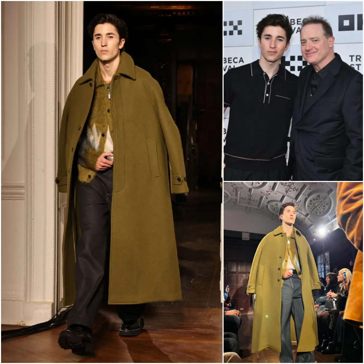 Brendan Fraser Makes Rare Appearance to Support Son Holden at New York Fashion Week