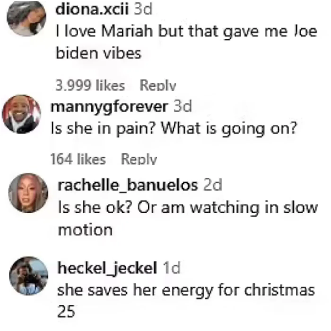 Mariah Carey Sparks Concern After Appearing Slow and "In Pain" During Las Vegas Performance 2 Mariah Carey Sparks Concern After Appearing Slow and "In Pain" During Las Vegas Performance