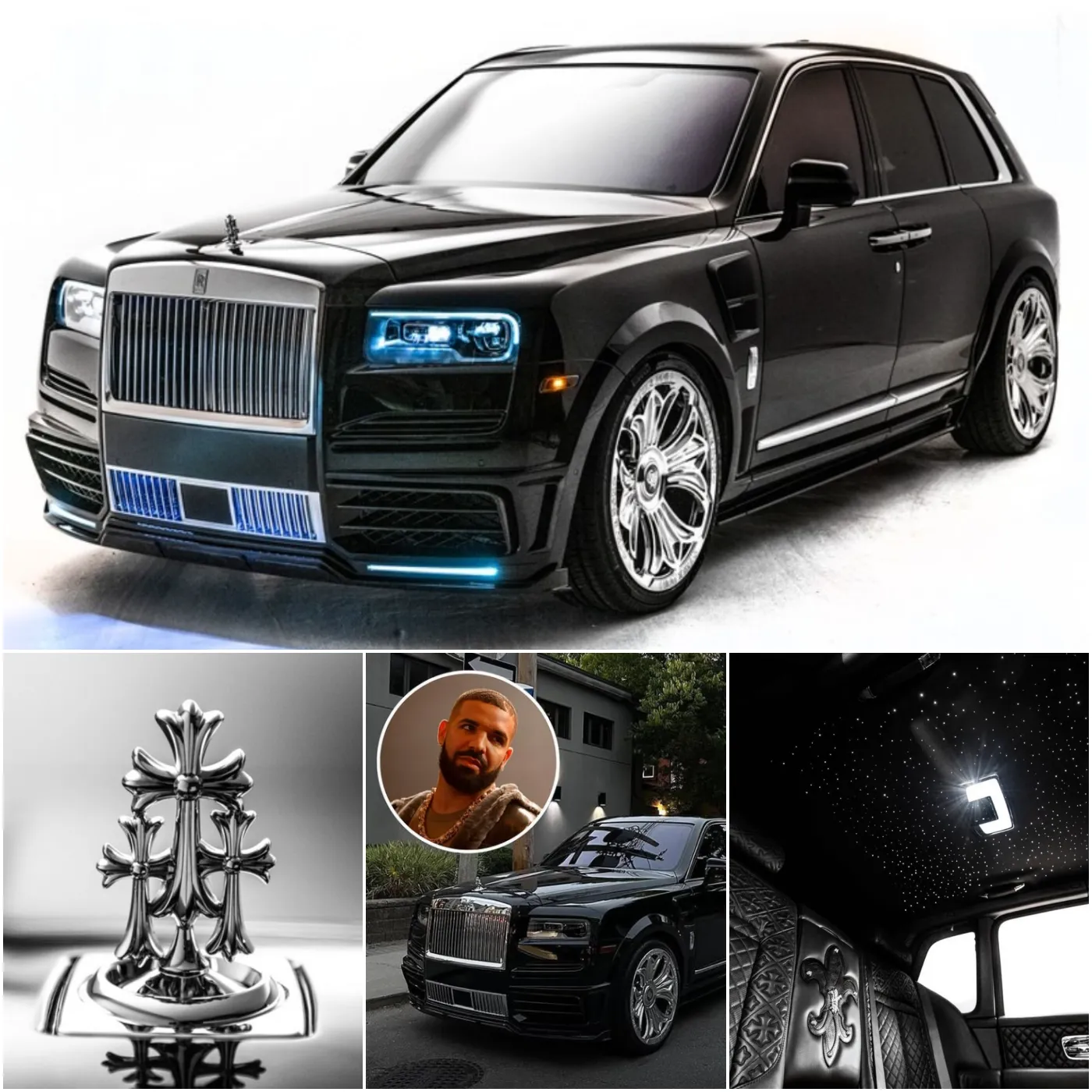 Drake’s Custom Chrome Hearts Rolls-Royce Cullinan: A New Level of Luxury and Exclusivity