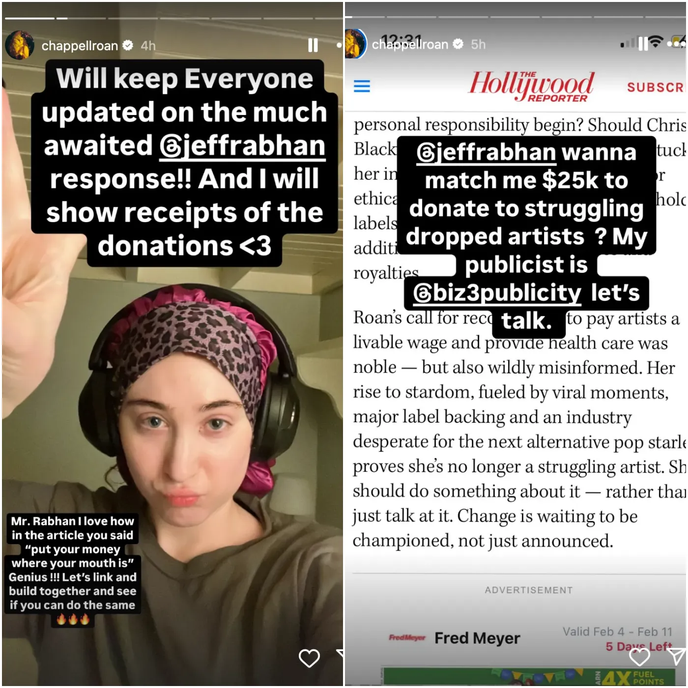 Charli XCX and Noah Kahan Pledge $25,000 for Artist Healthcare Following Chappell Roan's Grammy Speech 3 Charli XCX and Noah Kahan Pledge $25,000 for Artist Healthcare Following Chappell Roan's Grammy Speech