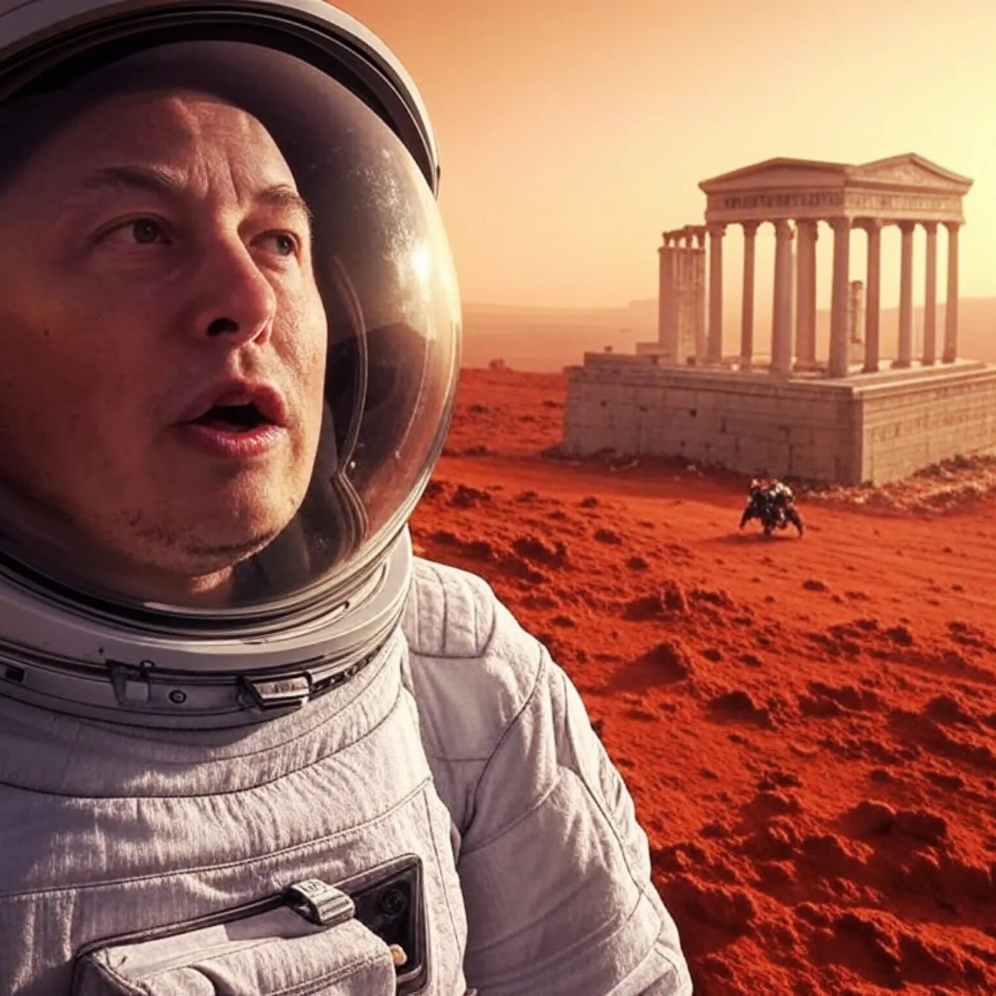 Elon Musk’s Robot Uncovers an Ancient Wonder’s Twin on Mars Shocking the World