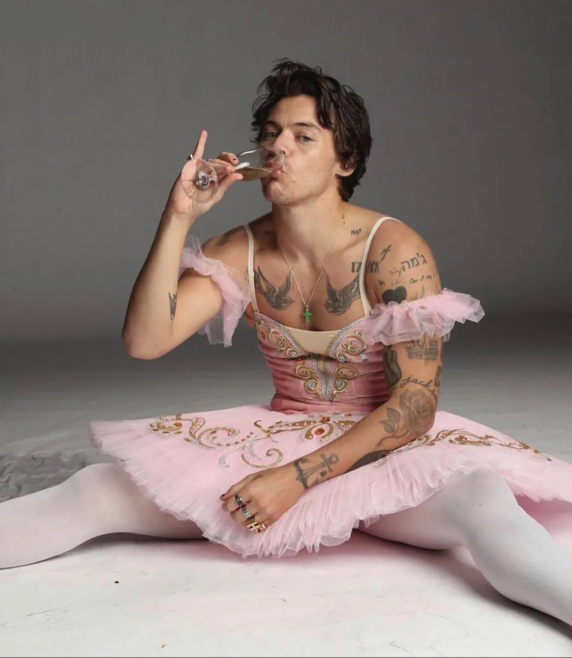ace | LOKI SPOILERS on X: "harry styles drinking champagne in a tutu...send tweet https://t.co/2mKyriVofe" / X
